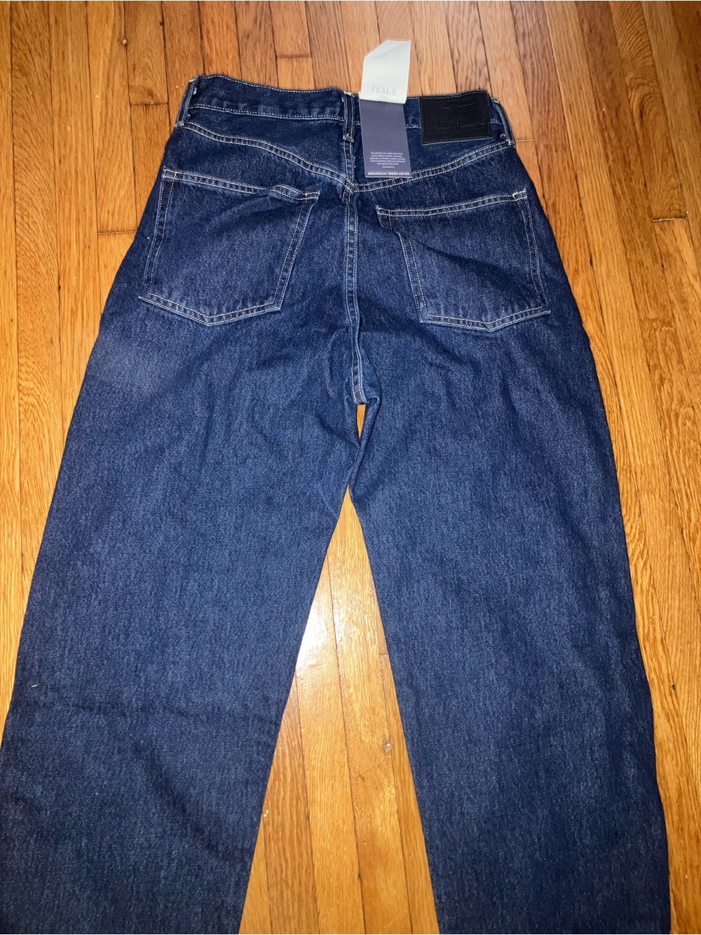 $188 NEW Levi’s Barrel Jeans Cropped Organic Cotton size 25 - Picture 7 of 7